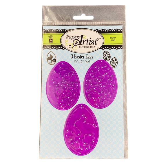 Cutting Dies For Cardmaking Easter Egg Kit Instructions Papers Hot Off The Press - Picture 1 of 9